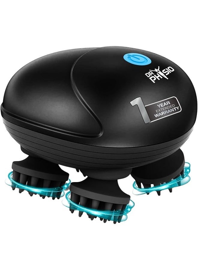 Dr Physio Head and Scalp Massager 1036 , Rechargeable Electric Head Massager for Body Pain Relief, Stress Relief, Hair Growth, Deep Clean & Relaxation, 96 Silicon Kneading Points with Detachable Head - Image 2